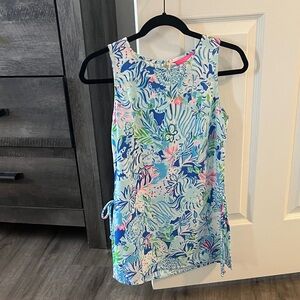 Lilly Pulitzer Floral Mini Dress - Blue, Pink, Green
